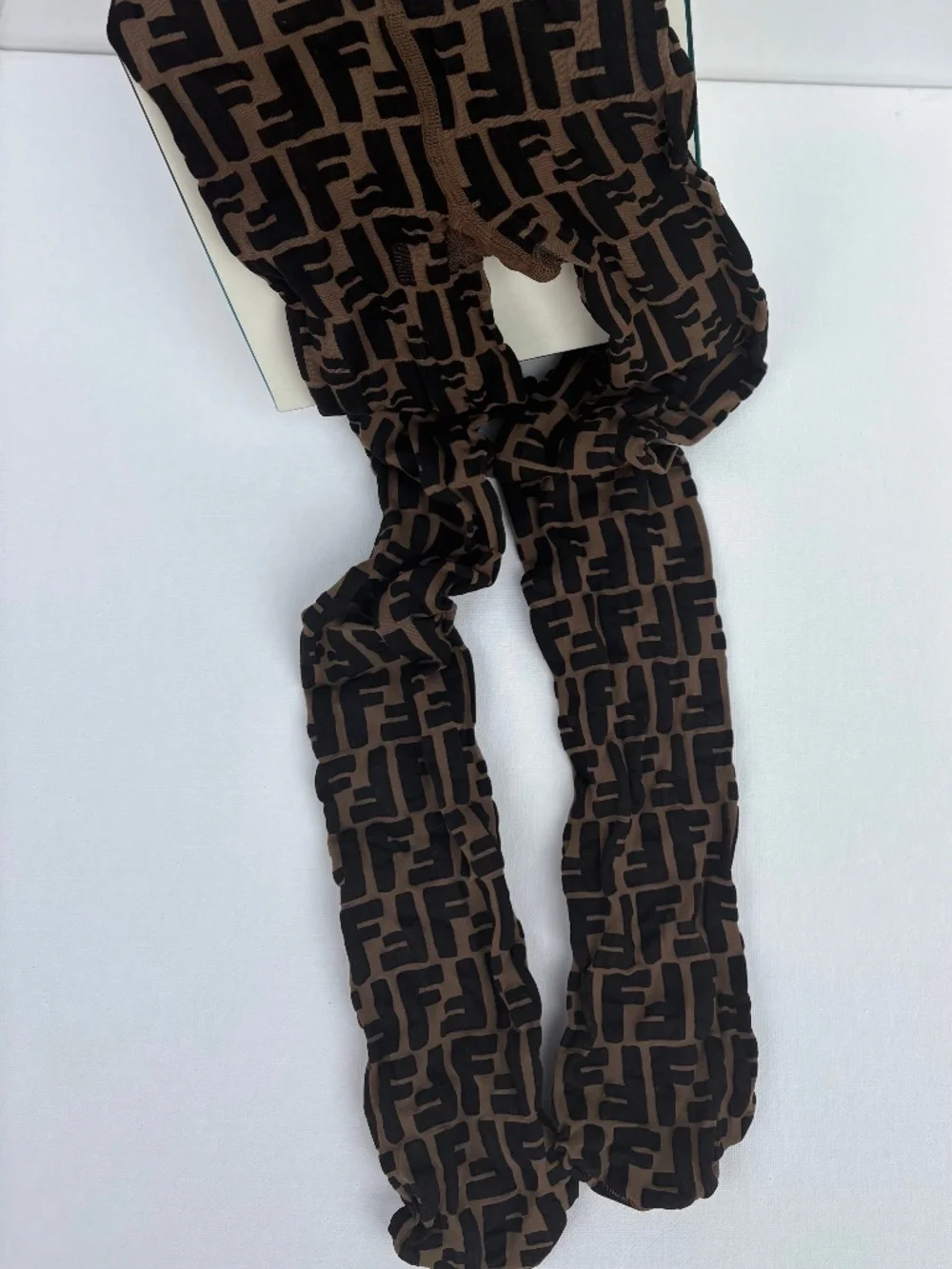 Authentic Fendi Kids FF Logo Monogram Tights Size II New Unworn